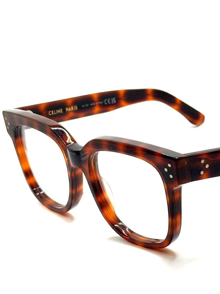 New Celine Cl50041i 055 Shiny Blonde Havana Women Eyeglasses 52mm 18 140